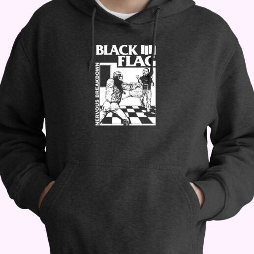 Graphic Black Flag Nervous Breakdown Hoodie Design