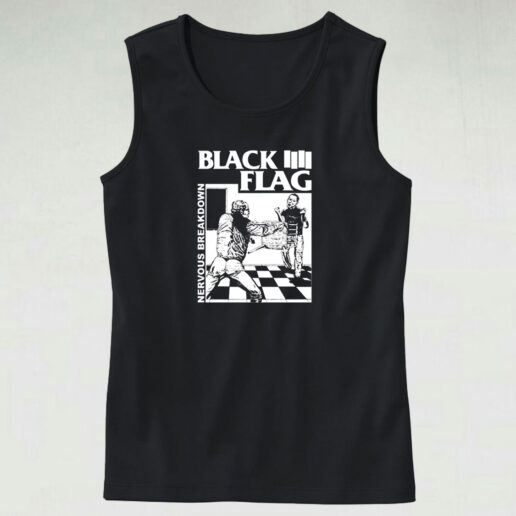 Graphic Black Flag Nervous Breakdown Tank Top Design