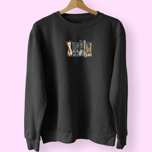 Graphic Kiss Band Boots Sweatshirt Design