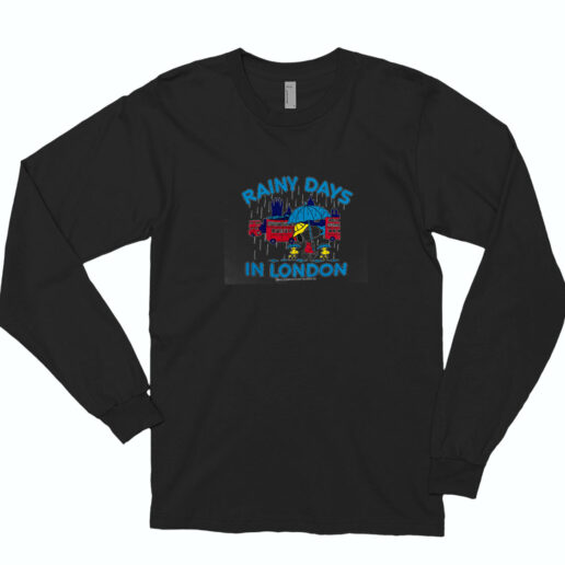 Graphic Snoopy Rainy Days In London Long Sleeve Shirt Classic Style