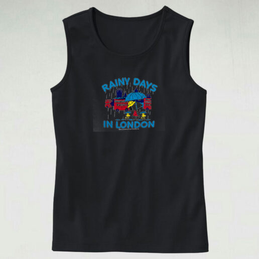 Graphic Snoopy Rainy Days In London Tank Top Design