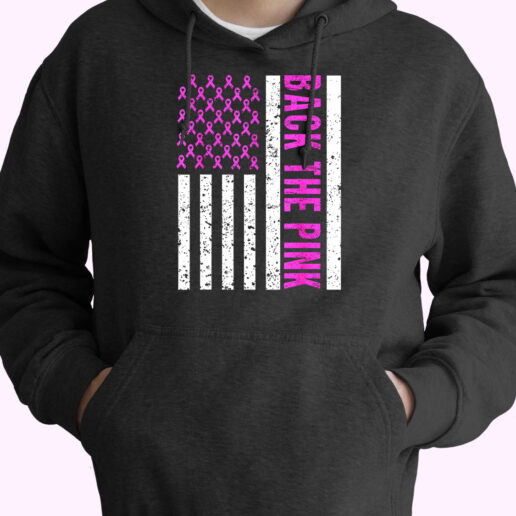 Hoodie Back The Pink Breast Cancer 90s Style