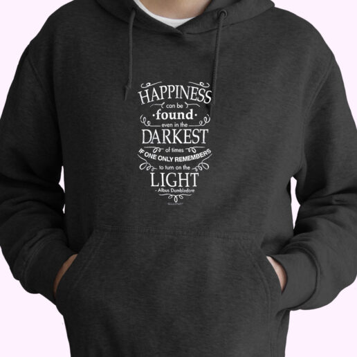 Hoodie Harry Potter Dumbledore Happiness Quote 90s Style