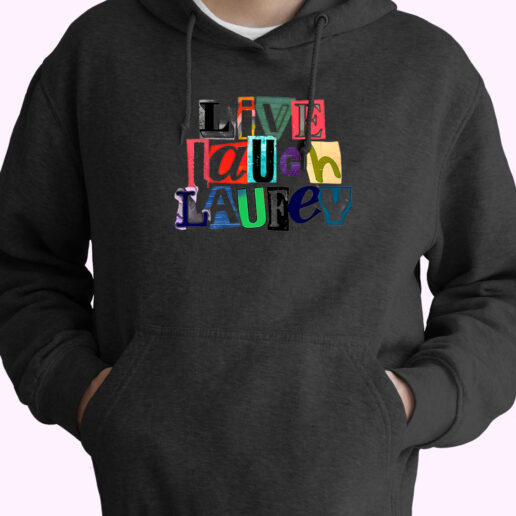 Hoodie Live Laugh Laufey 90s Style