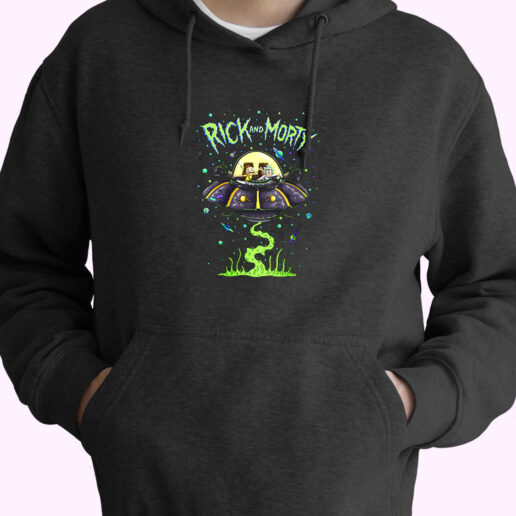 Hoodie Rick Morty Space Cruiser 90s Style