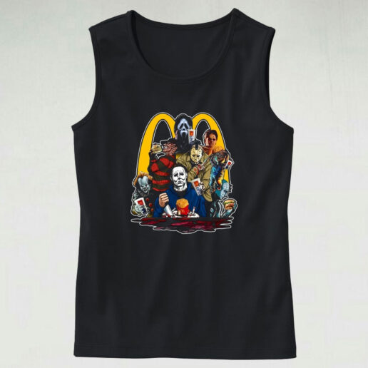 Horror Movie Killers Mcdonalds Lunch Time Classic Tank Top Design