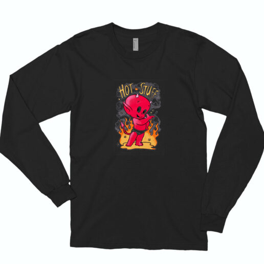 Hot Stuff The Little Devil Flames Long Sleeve Shirt Classic Style