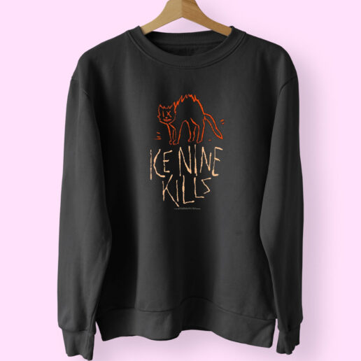 Ice Nine Kills Cat Graphic Sweatshirt Design