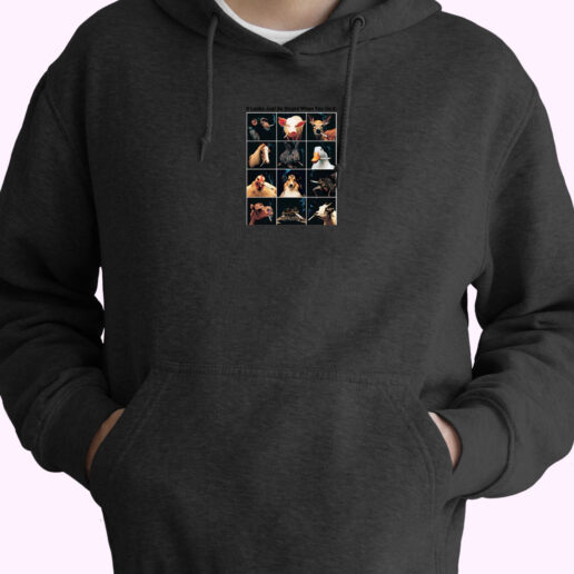 It Looks Just As Stupid When You Do It Animals Smoking Hoodie Design