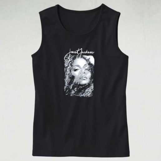 Janet Jackson Photoshoot Style Graphic Tank Top Design