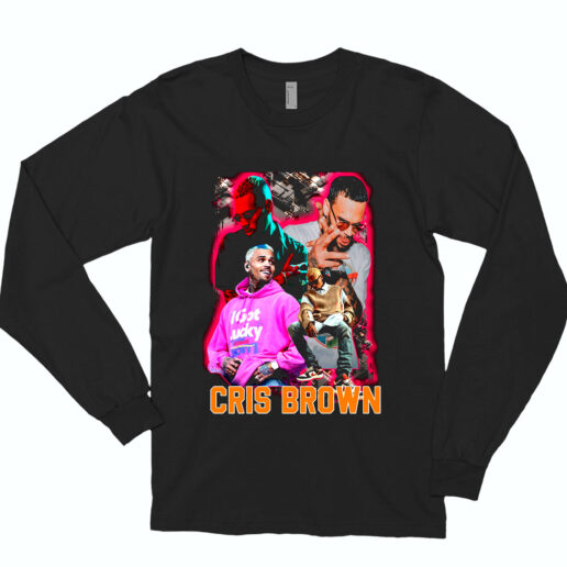 Long Sleeve T Shirt Chris Brown Vintage Rap 90s Style