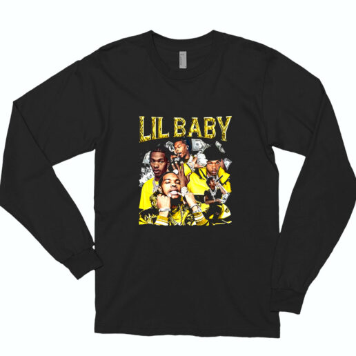 Long Sleeve T Shirt Lil Baby Hip Hop Rich 90s Style