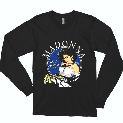 Long Sleeve T Shirt Madonna Like A Virgin 90s Style