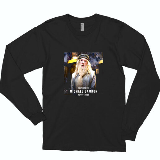 Long Sleeve T Shirt Michael Gambon Dumbledore Memories 90s Style