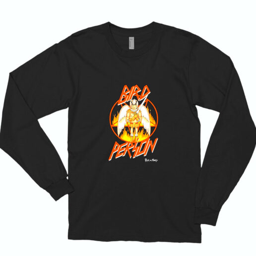 Long Sleeve T Shirt Official Bird Person Rick And Morty 90s Style