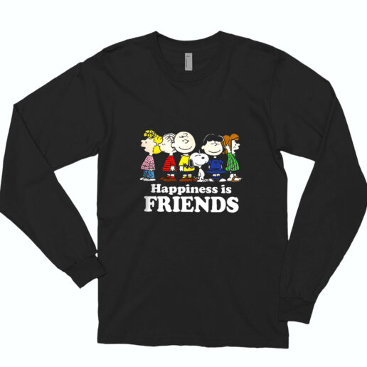 Long Sleeve T Shirt Peanuts Happiness Is Friends 90s Style