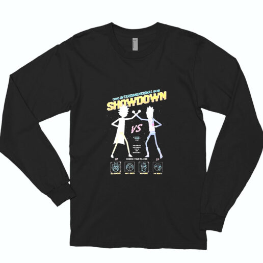 Long Sleeve T Shirt Rick And Morty Interdimensional Showdown 90s Style