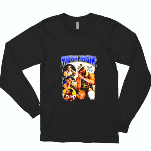 Long Sleeve T Shirt Steph Curry Night Night 90s Style