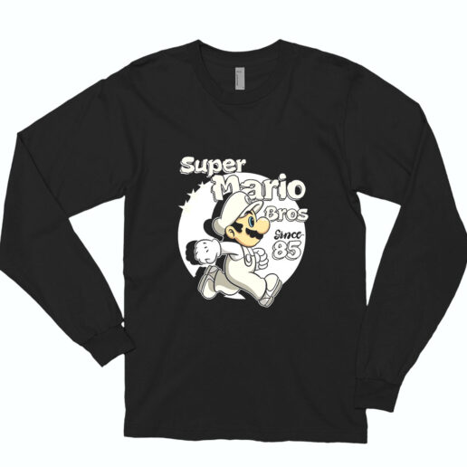 Long Sleeve T Shirt Super Mario Since 85 90s Style