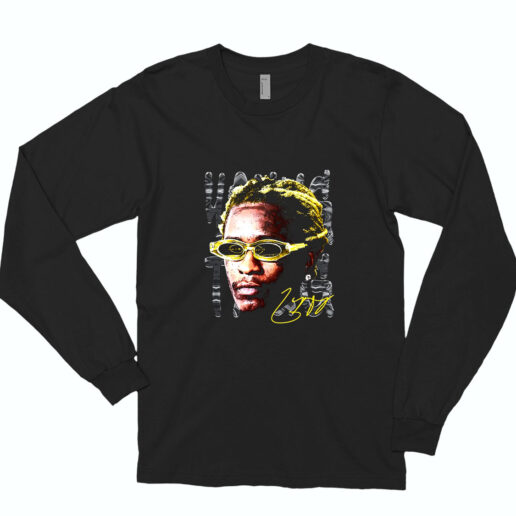 Long Sleeve T Shirt Young Thug Head Sign 90s Style