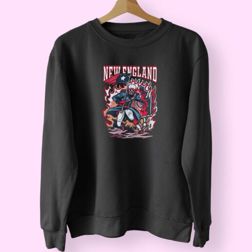 New England Football Vintage Style Graphic Sweatshirt Design