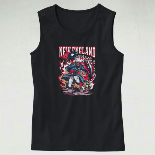 New England Football Vintage Style Graphic Tank Top Design