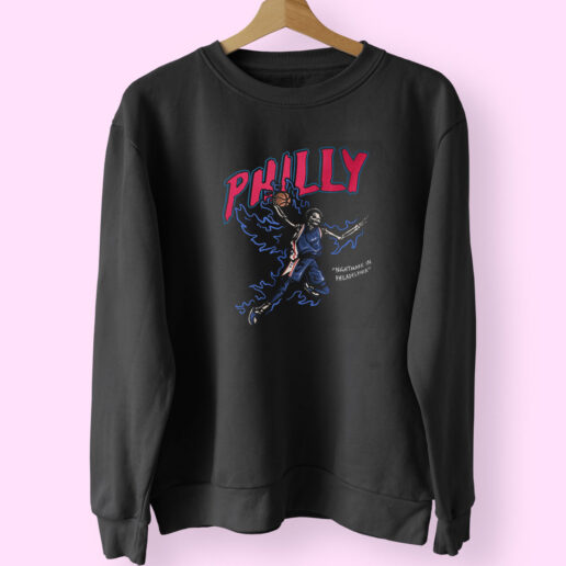 Nightmare In Philadelphia Graphic Bootleg Sweatshirt Design