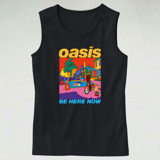 Oasis Organic Be Here Now Graphic Tank Top Design