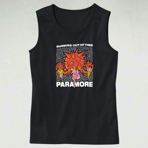 Paramore Running Out Of Time Tank Top Design