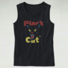 Retro Black Cat Retro Fireworks Vintage Halloween Tank Top Design