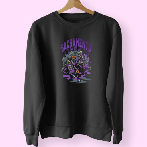 Sacramento Basketball Graphic Bootleg Sweatshirt Design