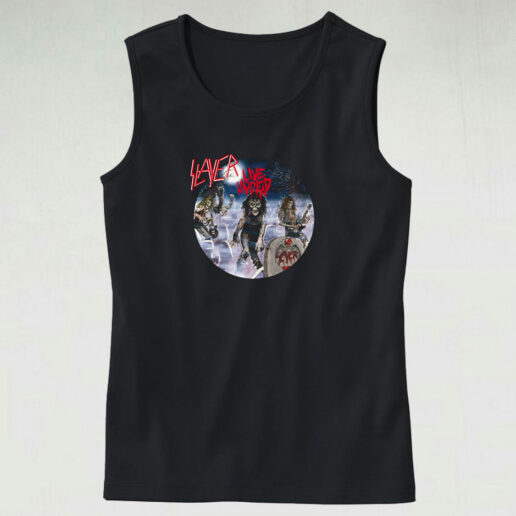 Slayer Live Undead Graphic Tank Top Design