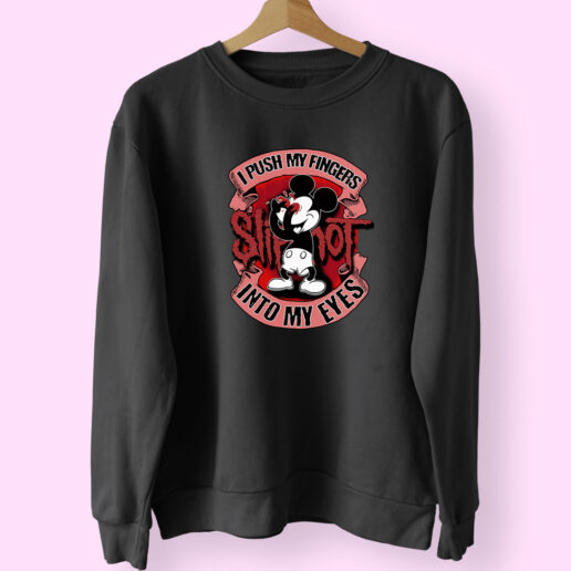 Slipknot I Push My Fingers Into My Eyes Mickey Mouse Sweatshirt Design