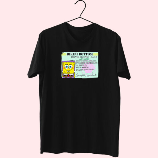 Spongebob Bikini Bottom Driver License Essentials T shirt