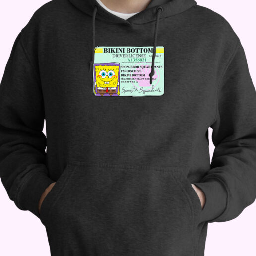 Spongebob Bikini Bottom Driver License Hoodie Design