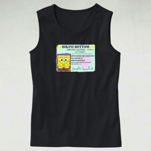 Spongebob Bikini Bottom Driver License Tank Top Design