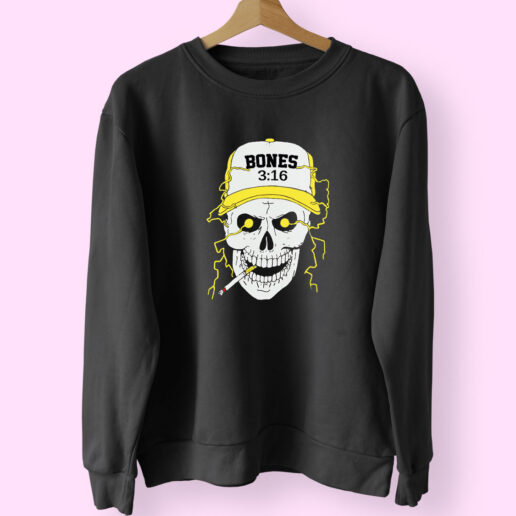 Steven Austin 3 16 Bones Smoking Skull Sweatshirt Design