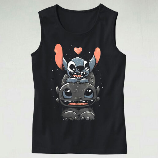 Stitch With Toothless Essential Tank Top