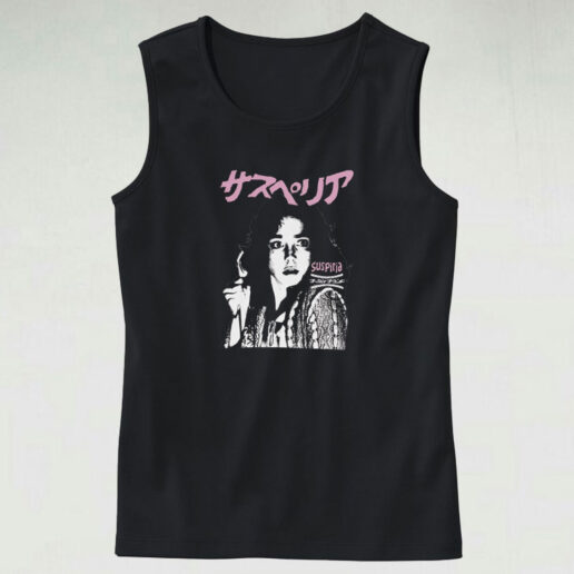 Suspiria Vintage Style Black Tank Top Design