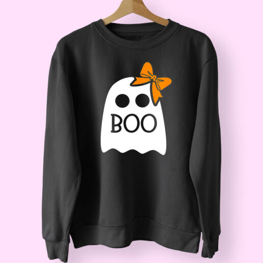 Sweatshirt Boo Girls Halloween 90s Style