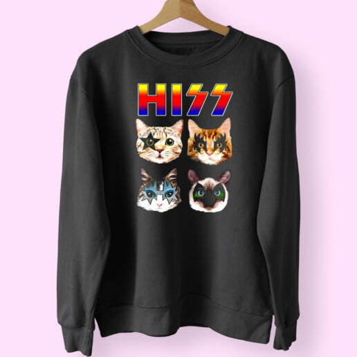 Sweatshirt Hiss Funny Cats 90s Style