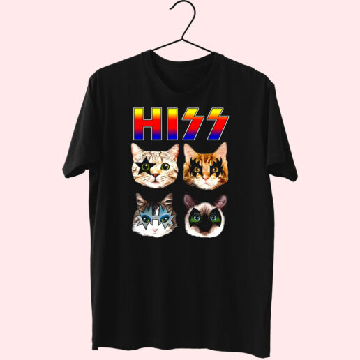 T Shirt Hiss Funny Cats 90s Style