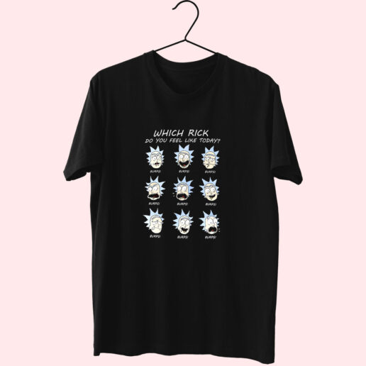 T Shirt Rick And Morty Emoticon Face 90s Style