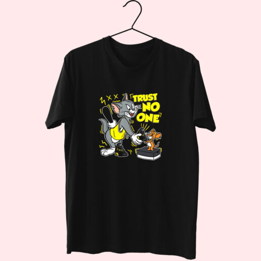 T Shirt Tom Jerry Trust No One 90s Style