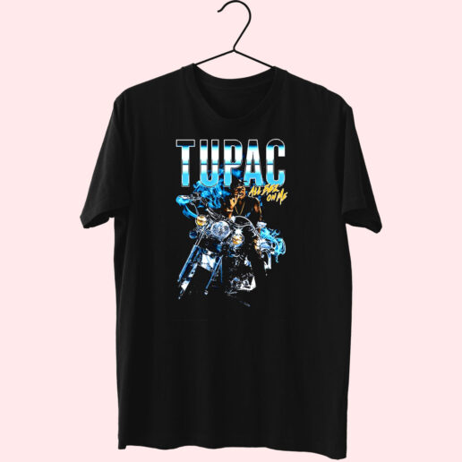 T Shirt Tupac All Eyez On Me Motorcycle 90s Style