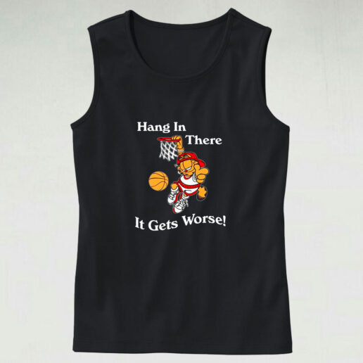 Tank Top Garfield Hang In There It Gets Worse 90s Style