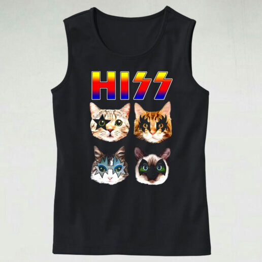 Tank Top Hiss Funny Cats 90s Style