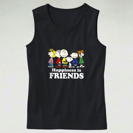 Tank Top Peanuts Happiness Is Friends 90s Style