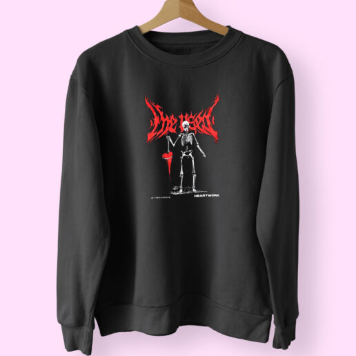 The Used Heartwork Skeleton Graphic Sweatshirt Design