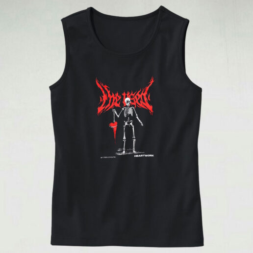 The Used Heartwork Skeleton Graphic Tank Top Design